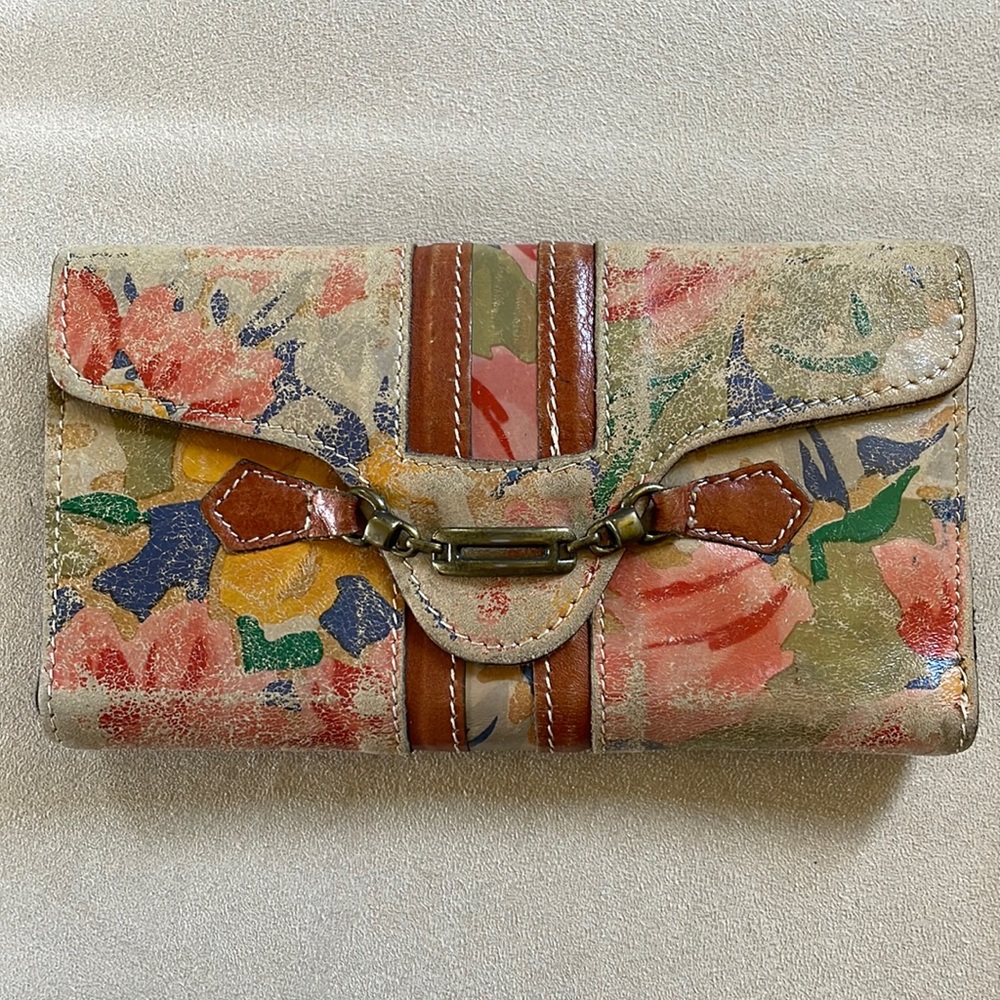 Patricia Nash long floral leather wallet
